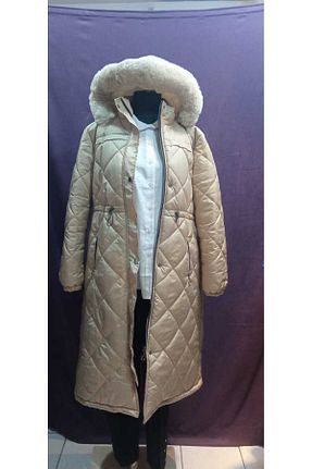 کاپشن بژ زنانه سایز بزرگ MODA - کد 886224825