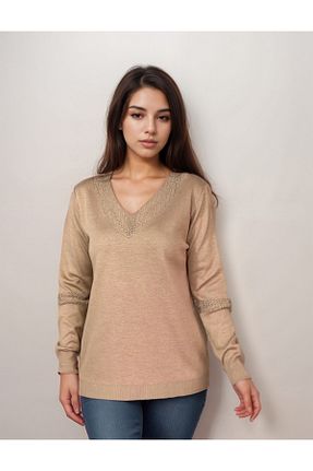 پلیور قهوه ای زنانه Relaxed T Guel - کد 886224057