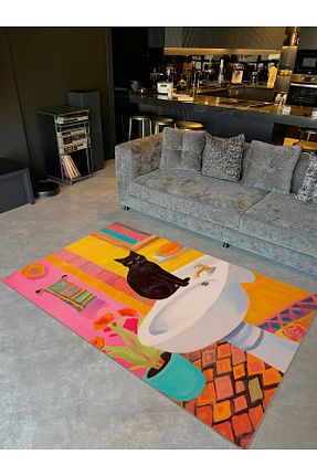 فرش رنگی قابل شستشو Rugs Modern Halı - کد 886224551