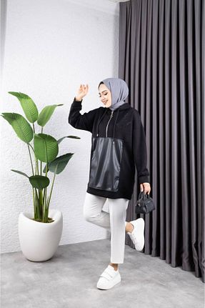 تونیک حجاب مشکی زنانه بافتنی Afili butik - کد 886324148