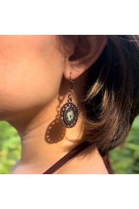 گوشواره جواهر متالیک zarifje - کد 880759520