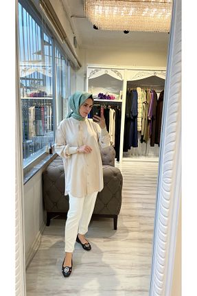 پیراهن بژ زنانه یقه دوچرخه Invee - کد 886238962