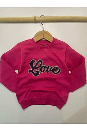 سوئیشرت صورتی بچه گانه نقش دار / کار شده ironbaby - کد 886278730