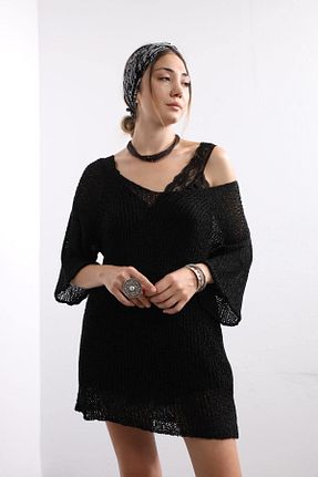 بلوز مشکی زنانه ساده Şaman Butik - کد 791774948