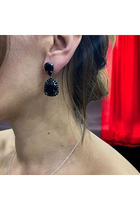 گوشواره جواهر مشکی سنگ طبیعی Store - کد 886311732