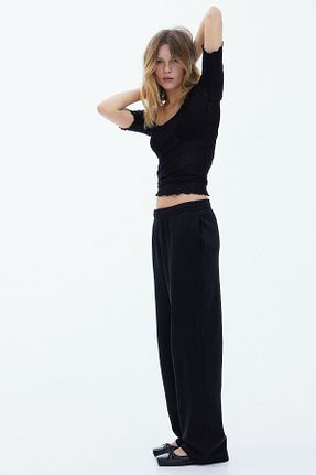 ساق شلواری مشکی زنانه پنبه ای H&M - کد 868753542