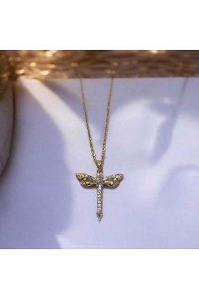 گردنبند استیل ( فولاد ) طلائی زنانه استیل (فولاد) feyza collection - کد 886314717