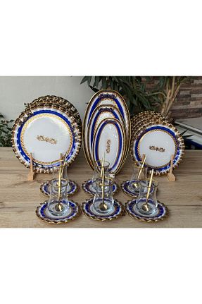 بشقاب آبی شیشه HediyeKöşkü - کد 886324488