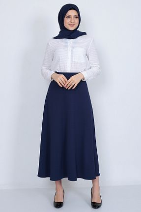 دامن حجاب سرمه ای زنانه کمر کش دار WAYS - کد 786440112