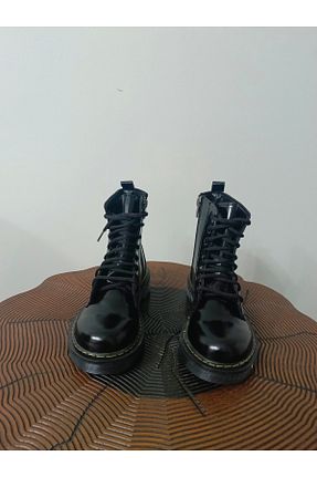 بوت / نیم بوت مشکی زنانه چرم لاکی MODA - کد 886341928