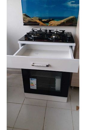 کابینت های آماده آشپزخانه سفید Suntalam MyMob Mobilya - کد 902902382