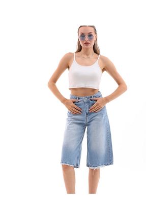 شلوارک و برمودا آبی زنانه جین DENİKK - کد 886350059