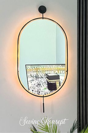 آینه مشکی فلزی AGA KONSEPT - کد 886350119