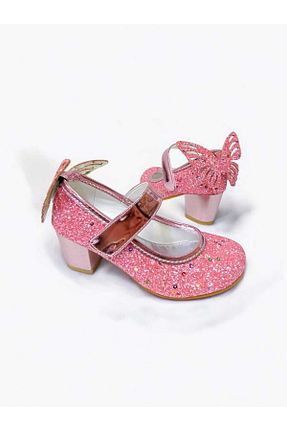 کفش مجلسی صورتی بچه گانه پاشنه ضخیم PATİK BEBE - کد 98942922