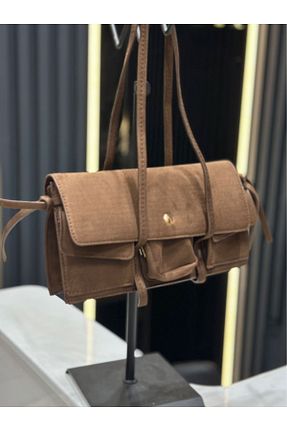 کیف دوشی قهوه ای زنانه چرم خالص Night - کد 889007822