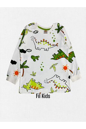 ست لباس راحتی سفید بچه گانه ساده elmas kids - کد 886396406