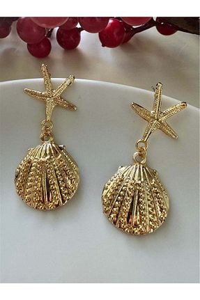 گوشواره جواهر طلائی فلزی Pelin Aksesuar - کد 886468393