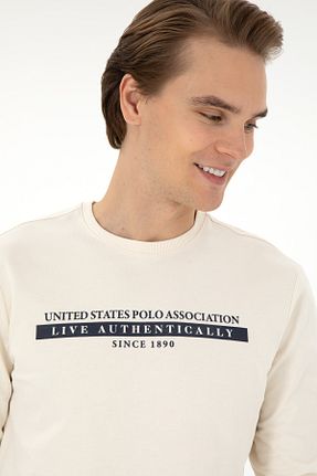 سوئیشرت بژ مردانه ساده U.S. Polo Assn. - کد 886406551