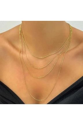 گردنبند طلا زرد زنانه 14 عیار byBurak GOLD - کد 886588768