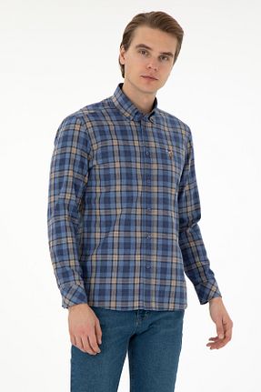 پیراهن سرمه ای مردانه یقه پیراهنی U.S. Polo Assn. - کد 886424078