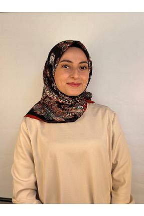 روسری قرمز پلی استر Azrina - کد 886544038