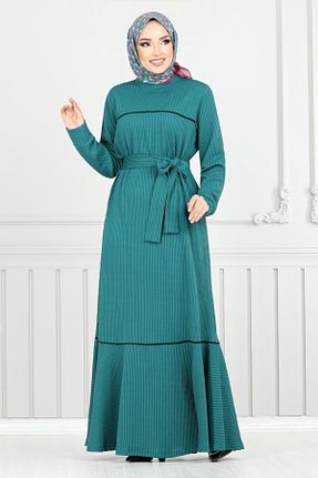 لباس آبی زنانه بافتنی ModaMerve - کد 886543798