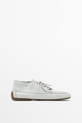 کفش کژوال سفید زنانه چرم خالص Massimo Dutti - کد 886542285