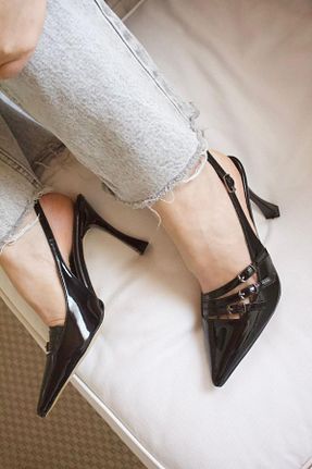 کفش پاشنه بلند کلاسیک مشکی زنانه چرم مصنوعی Mida Shoes - کد 820504684
