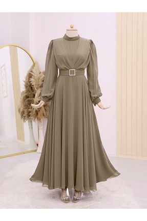 لباس حجاب قهوه ای زنانه رگولار Modamorfo - کد 839497568