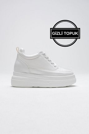کفش پیاده روی سفید زنانه چرم مصنوعی shoe for me - کد 886665768