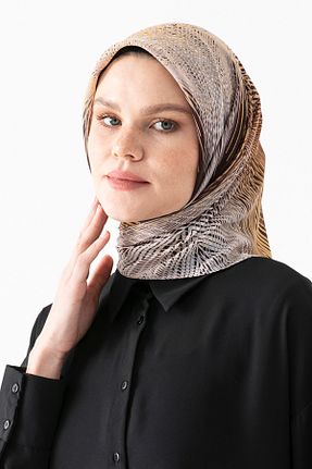 روسری قهوه ای پنبه پلی استر T Crazy - کد 886442379