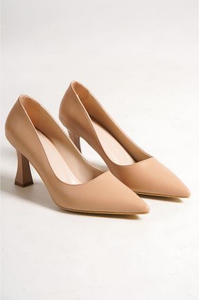 کفش پاشنه بلند کلاسیک بژ زنانه پاشنه تخت shoe for me - کد 886562928