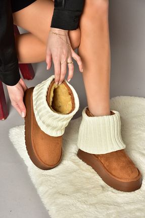 بوت / نیم بوت قهوه ای زنانه جیر Fox Shoes - کد 885983415
