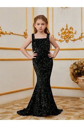 لباس مجلسی و فارغ التحصیلی مشکی بچه گانه پولک دوزی peza - کد 886673253