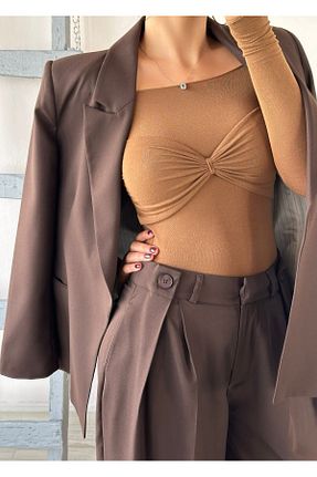 شلوار قهوه ای زنانه پلی ویسکون Kate - کد 886587566