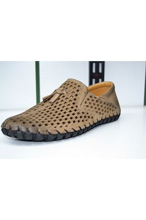 کفش اسپادریل قهوه ای مردانه چرم خالص Yeşildaş - کد 278027806