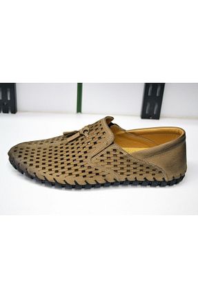 کفش اسپادریل قهوه ای مردانه چرم خالص Yeşildaş - کد 278027806