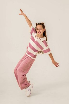 ست بالاتنه و پائین تنه صورتی بچه گانه بافتنی HAUSEkids - کد 886683079