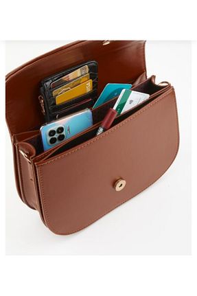 کیف دوشی قهوه ای زنانه چرم مصنوعی Byc polo - کد 886558231