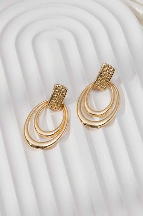 گوشواره استیل (فولاد) طلائی زنانه استیل (فولاد) MRK - کد 886584354