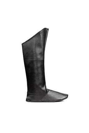 بوت / نیم بوت مشکی مردانه چرم مصنوعی PİSİ - کد 886610233