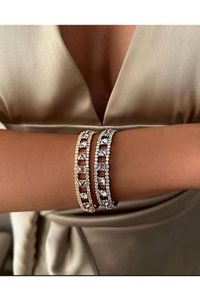 دستبند استیل (فولاد) زرد زنانه استیل (فولاد) JELLY - کد 882590135