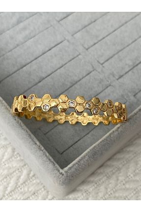 دستبند استیل (فولاد) زرد زنانه استیل (فولاد) JELLY - کد 882584446