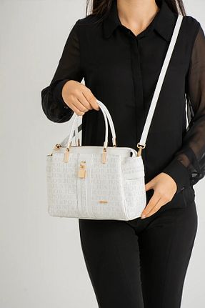 کیف دوشی سفید زنانه چرم مصنوعی Just Polo - کد 886633452