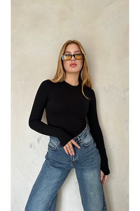 بادی مشکی زنانه یقه دوچرخه Lacesta - کد 886635671
