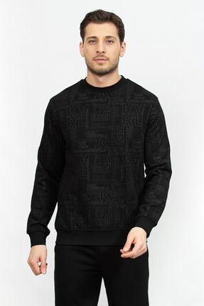 سوئیشرت مشکی مردانه ساده Karl Lagerfeld - کد 890475240