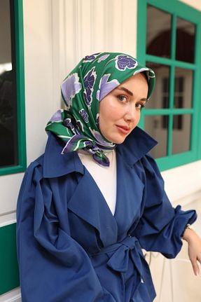 روسری سبز İpek Tivil Silk Home - کد 886637124