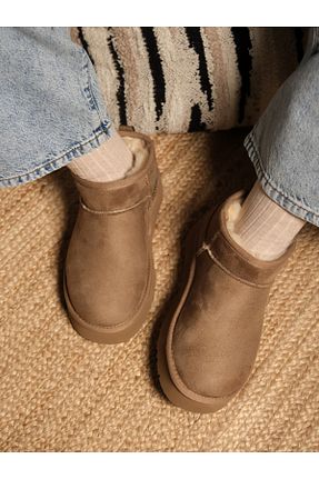 بوت / نیم بوت قهوه ای زنانه جیر Munshoes - کد 886665519