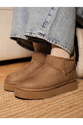 بوت / نیم بوت قهوه ای زنانه جیر Munshoes - کد 886665519