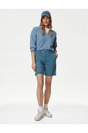 شلوارک و برمودا آبی زنانه رگولار Marks & Spencer - کد 836159462